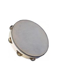 Resim Derili Ahşap Kasnak Zilli Tef Çap 22 Cm 