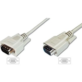 Resim VGA Monitör Kablosu, HD15 Erkek - HD15 Erkek, 1.80 metre, AWG 28, 3CF/4C, bej renk 