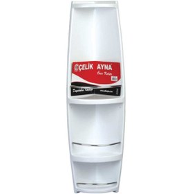 Resim Geseus Çelik Ayna Duşakabin köşeliği banyo köşeliği büyük boy şampuanlara özel dizayn-855 