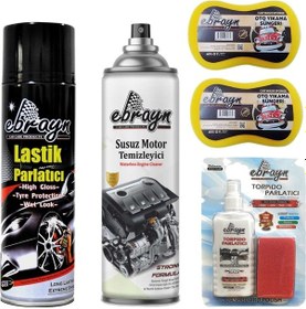 Resim Motor Temizleyici Lastik Parlatıcı Süt Silikon 2 Ad Sünger Ebrayn 