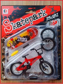 Resim OYUNCAKSAHİLİ Bisiklet Parmak Kaykay Başlangıc Seti Skatebord 13 Pcs Kırmızı Sökülür Yedek Tekerler Tornavida 