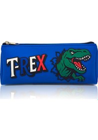 Resim T-rex Tasarımlı Pvc Kalem Kutusu Dayanıklı Silikon Yapı, Çocuklar İçin Şık Ve Kullanışlı Saklama Kutusu, Çevre Dostu Ve Uzun Ömürlü Lacivert 