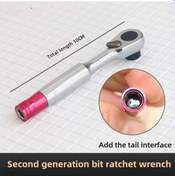 Resim Shineyee 72 Dişli Mini Ratchet Anahtar Dar Boşluklar İçin 1/4" Uçlu Çift Taraflı Tornavida Vidalama Aleti İki Yönlü Çalışma Yenilenmiş Uç Model 