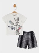 Resim Looney Tunes Lisanslı Erkek Bebek Tişört Ve Şortlu Pijama Takımı 20809 