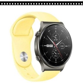 Resim Funtree 20mm 22mm Silikon Gt2 Kayış Huawei İzle Gt3 Gt 3 4 5 42 46mm Spor Bileklik Gt 2 Renkli Mellow Yellow, 