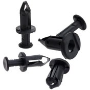 Resim Lasonstiges 20 Adet Evrensel Siyah Plastik Perçinler Nissan Vw T4 Ford Chevy Honda Araba Çamurluk Paneli Kelepçe Pimi İçin 8mm Tampon Klip 