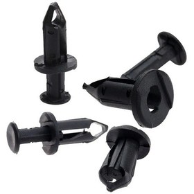 Resim Lasonstiges 20 Adet Evrensel Siyah Plastik Perçinler Nissan Vw T4 Ford Chevy Honda Araba Çamurluk Paneli Kelepçe Pimi İçin 8mm Tampon Klip 