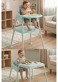 Resim Pretty 3in1 Çalışma Masalı Mama Sandalyesi Mint 