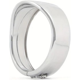 Resim Xuweiwei Chelhead 4.5 Inç Off-road Motorcycle Chrome Siyah Demir Frenli Geçiş Lambası Siperlik Halkası 