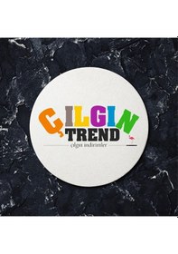 Resim Firmaya Özel 10 Adet Yuvarlak Ahşap Bardak Altlıgı Çok Renkli 