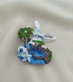 Resim Magnet Palmiye Nazar Göz Boncuk Taşlı Mıknatıslı Buzdolabı Süsü 