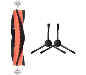 Resim robotyedek Dreame Z10 Pro (RLS5D) Uyumlu Yedek Ana Fırça Ve Yan Fırça-3 Parça 