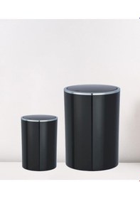 Resim 2 Li Çöp Kovası Siyah İnka Model 25,5 X 18,5 16,5 X 14 Çok Renkli 