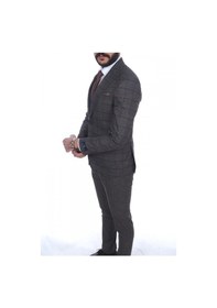 Resim Jan Carlucci Slimfit Yelekli Drop 6 Takım (476562242) Açık Kahverengi 