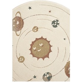 Resim Cool Halı Klein 02 Renkli Yuvarlak Çocuk Halısı Gezegen Figür Bebek Halısı Kalın Çocuk Odası Halısı 