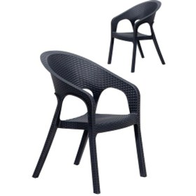Resim 2 Adet Garden Antrasit Sandalye / Balkon-bahçe-teras Antrasit 