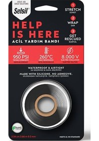 Resim Selsil Acil Yardım Eriyen Silikon Bant 2 54 Cm 3 66 Mt 