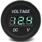 Resim Synodicmonth Araba Motosiklet Su Geçirmez Led Dijital Ekranlı Voltmetre 12v-24v Dc Yeşil 