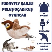 Resim FurryFly Şarjlı Peluş Uçan Kuş Oyuncak 