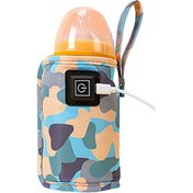 Resim Reedark Usb Şarjlı Bebek Biberon Isıtıcı Kılıfı - Multifonksiyonel Isı Kontrol - Dayanıklı Poliester - Mavi Kamuflaj Desenli 