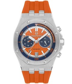 Resim Sergio Tacchini ST.1.10447-3 Silikon kordon Fonksiyonlar Aktif Suya Dayanıklı Turuncu Renk Erkek Kol 