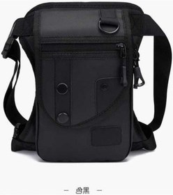 Resim Pazly Siyah Deri Kaplama Outdoor Çok Amaçlı Bacak Çantası - Bisiklet, Tatbikat, Spor, Luya Balıkçılığı İçin 20l Kapasiteli Siyah 