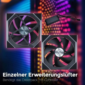Resim Lian Li Uni Fan Sl Wireless 1X120MM Siyah Kasa Fanı (G99.12SL1W1B.00) 