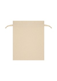 Resim 10 Adet Büyük Boy Ham Bez Büzgülü Kese - 40x50 Cm %100 Pamuk Sürdürülebilir Saklama Torbası Krem 