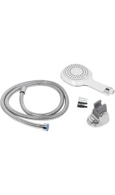 Resim Faumix Lily Beyaz Renkli 3 Fonksiyonlu Mafsallı El Duş Seti 