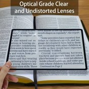 Resim Yüksek Çözünürlüklü Büyüteç Kitap İşaretleri, Şeffaf PVC Sayfa Okuma Kartları, Ultra İnce Tam Sayfa Büyüteçleri, Yaşlılar ve Kör Okuyucular İçin Uygun. 
