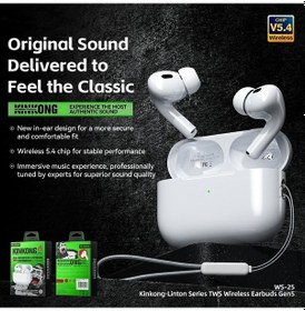 Resim Prestigegoods Wekome Ws-25 Kinkong-linton Serisi Gen5 Bluetooth Tws Kablosuz Kulaklık Şarjlı, Kadınlara Ve Çocuklara Uygun 