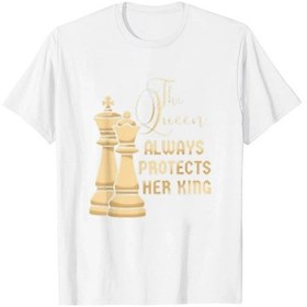 Resim Satranç Oyuncusu İçin Tasarım Tişörtü Beyaz 