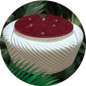 Resim Fabrikam06 Sultan Sarık Bordo Sarık İmam Sarığı İmam Fesi Cami Sarığı Takke Cübbe S110 55 Cm Bordo 