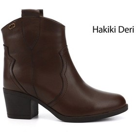 Resim Gönderi R Kahve Antik Kalın Topuklu Hakiki Deri Kovboy Bot Kahve 