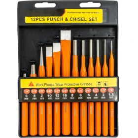 Resim Titi 6016 Düz Konik Pim Zımba Keski Takımı 12 Parça 