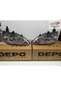 Resim Honda Civic Vtec 2 2004 - 2006 Ön Far Lambası Sağ - Sol Takım Sedan Vtec 2 Makyajlı Kasa - 2 Far - Depo Marka 