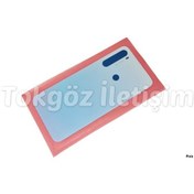 Resim Tkgz Redmi Note 8 Arka Pil Batarya Kapağı Cam Beyaz 