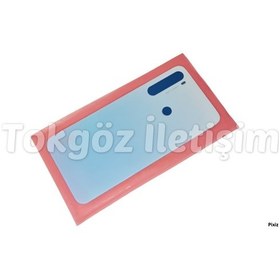 Resim Tkgz Redmi Note 8 Arka Pil Batarya Kapağı Cam Beyaz 