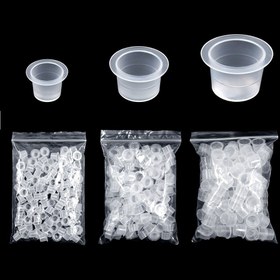 Resim 100 Adet 9/12/15mm Dövme Mürekkep Kapakları, Profesyonel Kalıcı Dövme Makinesi Aksesuarı 