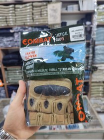 Resim COMBAT Tactical Outdoor Kesik Parmaksız Eldiven Asker Sporcu Bisikletçi ÇÖL Kemik Eldiveni 