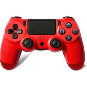 Resim Gajeena Ps4 Kablosuz Oyun Kolu: Bluetooth, 6 Eksenli Jiroskop, 3.5mm Ses Girişi, Işıklı Çubuk, 800mah Pil, Kırmızı 