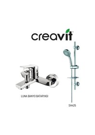 Resim Creavit Luna Banyo Bataryası Ln 2500 Ve Sürgülü El Duş Seti Sh425 Krom 