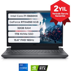 Resim Dell G15 5530 i7-13650HX 64GB 1TB SSD 6GB RTX4050 15.6 FHD 165Hz Ubuntu G1555301104U-64-1 