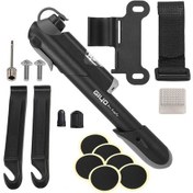 Resim Mufunye Mini Bisiklet Pompası, Basınç Ölçerli Taşınabilir Kompakt Bisiklet Pompası, Lastik Tamir Takımı, Yo 