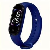 Resim Sunshine022 Dokunmatik Led Ekranlı Spor Saati Royal Blue Pil Dayanıklı Plastik Kordon Fitness Hediye Diğer 