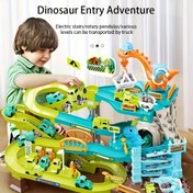 Resim Dinozor Tepesi Yolu Elektrikli Yarış Arabası Macera Oyuncak - Renkli, Pil ile Çalışan Tekerlek Seti, Gençlerin Doğum Günü veya Tatil Hediyesi için İdeal, Dinozor Oyun Seti | Canlı Yarış Tekerlek Seti | Dayanıklı Oyun Seti, Dinozor Doğum Günü Süslemeleri 