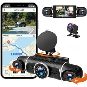 Resim Ozmik V10 Araç Kamerası 4 Kameralı Gps Takip- G Sensör 1080P Kayıt Wifi Özellikli 