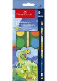 Resim Faber-castell Dino Büyük Boy Suluboya 12 Li+1 K.k 5292000002000 Karışık 