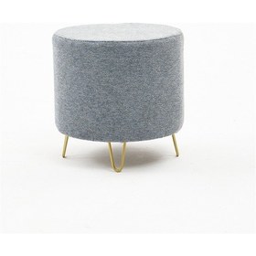 Resim Favora Asmara Metal Ayaklı Puf - Gri Gri 