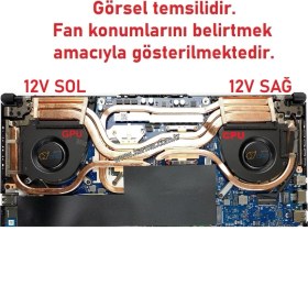 Resim Afila Asus Tuf Gaming A15 FA507XU Notebook Gpu Ekran Kartı Fanı (Ver.2 - Sol) 